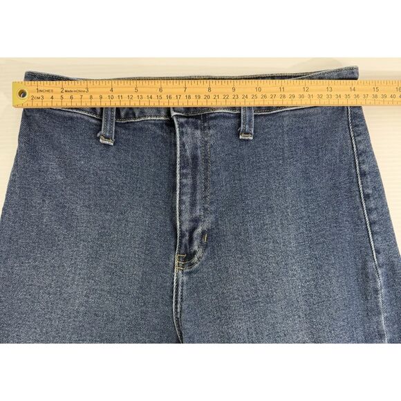 Just Black Denim Wide Leg High Rise Blue Jeans Womens 30 (Fit 29x28) Made in USA - Picture 5 of 11